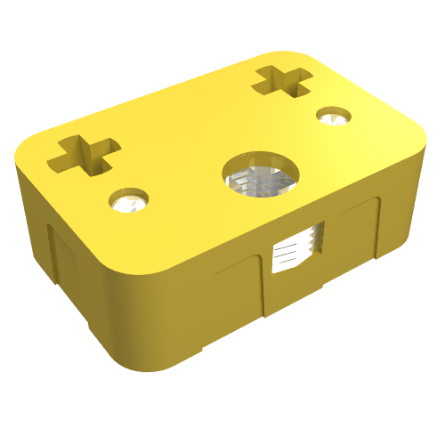 Technic Axle Connector Rectangular Triple Spring-Loaded, 2 × 3 Yellow