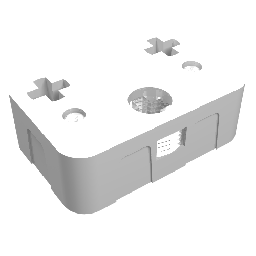 Technic Axle Connector Rectangular Triple Spring-Loaded, 2 × 3 White