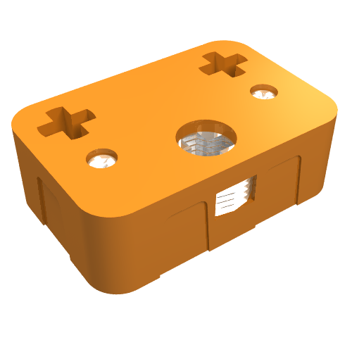 Technic Axle Connector Rectangular Triple Spring-Loaded, 2 × 3 Orange