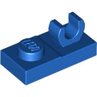 Platte speziell 1 × 2, oben Clip [offen O] Blau