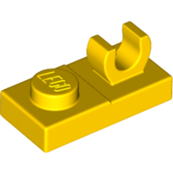 Plate Special 1 × 2, Top Clip [Open O] Yellow