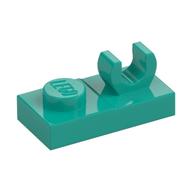 Plate Special 1 × 2, Top Clip [Open O] Dark Turquoise
