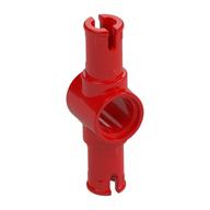 Technic Pin Connector Hub with 2 Pins with Friction Ridges Lengthwise [Small Squared Pin Holes] Rot
