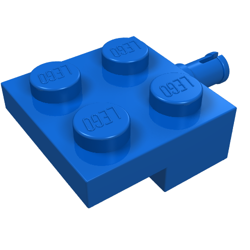 Plate Special 2 × 2 with Wheel Holder Blue