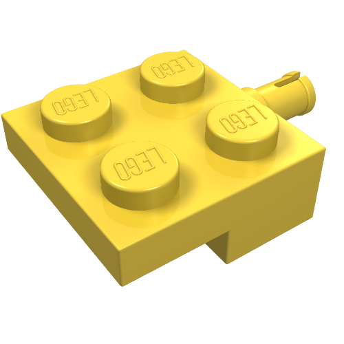 Plate Special 2 × 2 with Wheel Holder Gelb