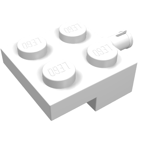Plate Special 2 × 2 with Wheel Holder White