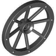 Wheel Wagon Large (33mm D.), Round Hole For Wheel Holder Pin Black