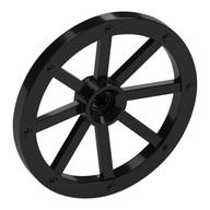Wheel Wagon Large (33mm D.), hole notched for wheels holder pin Black