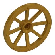 Wheel Wagon Large (33mm D.), hole notched for wheels holder pin Pearl Gold