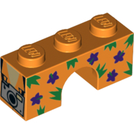 Brick Arch 1 × 3 with Hawaiian Shirt, Camera print Orange