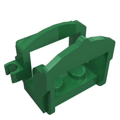 Animal / Creature Accessory, Saddle [Two Clips] Green