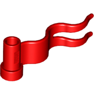 Flag 4 × 1 Wavy [First Wave Right] Red