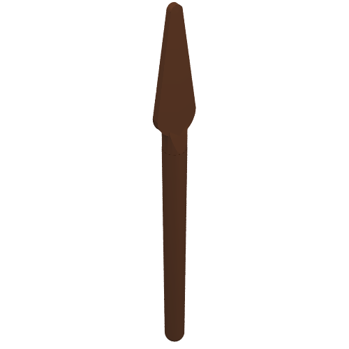 Weapon Pike / Spear Round End Reddish Brown