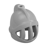 Helmet with Fixed Grill and Plume Hole (Castle) Perlhellgrau