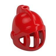 Helmet with Fixed Grill and Plume Hole (Castle) Red