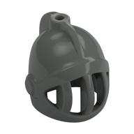 Helmet with Fixed Grill and Plume Hole (Castle) Dark Gray