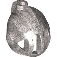 Helmet with Fixed Grill and Plume Hole (Castle) Metallic-Silber