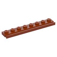 Platte speziell 1 × 8 mit Tür Schiene Dunkelorange