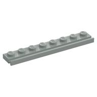 Plate Special 1 × 8 with Door Rail Light Gray