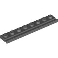 Plate Special 1 × 8 with Door Rail Dark Bluish Gray