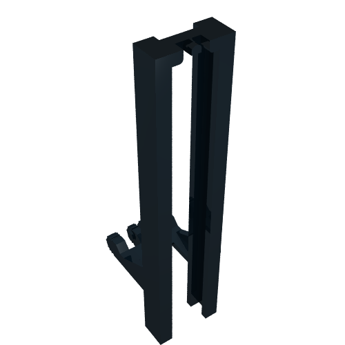 Forklift Mast Wide 1 × 2 Hinge Plate Locking Schwarz