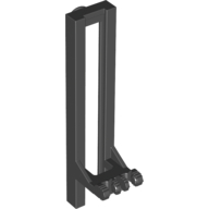 Forklift Mast Wide 1 × 2 Hinge Plate Locking with Rubber Belt Holder Schwarz