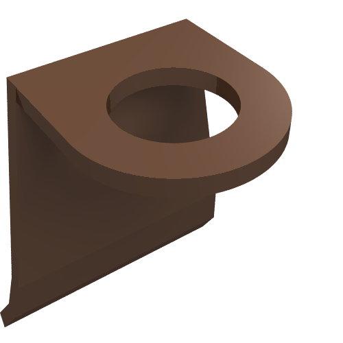Minifig Neckwear Cape [Plastic] Brown