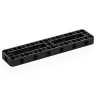 Technic Beam Frame 3 × 13 with 1 Center Cross Beams, 2 Openings Thick Schwarz