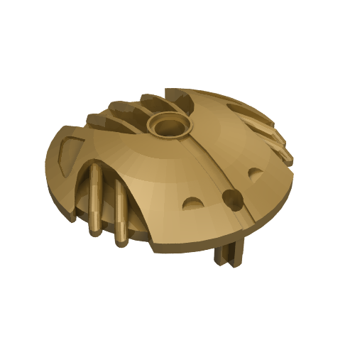 Large Figure Shield 5 × 5 with 7 Fins Perlgold