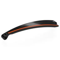 Technic Panel Curved 3 × 13 × 2 Tapered, Left #52 with Orange Stripe print Schwarz