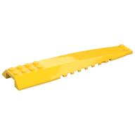 Brick Wedged, Curved 16 × 4 Triple with Inner Ridges Yellow