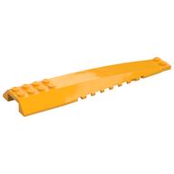 Brick Wedged, Curved 16 × 4 Triple with Inner Ridges Leuchtendes Hellorange