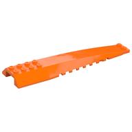 Brick Wedged, Curved 16 × 4 Triple with Inner Ridges Orange