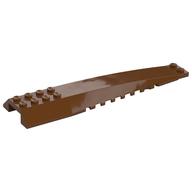 Brick Wedged, Curved 16 × 4 Triple with Inner Ridges Reddish Brown