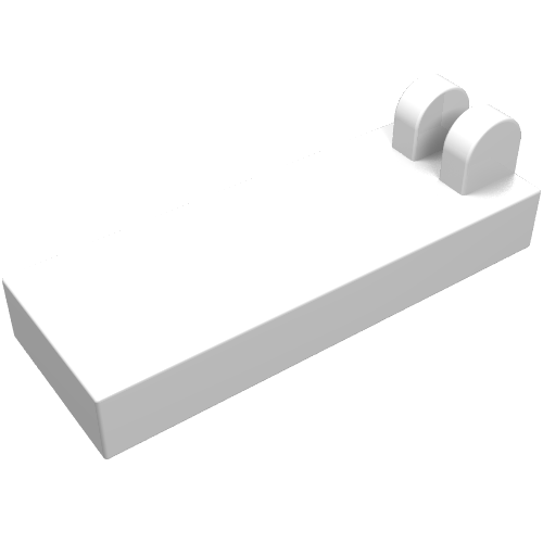 Hinge Tile 1 × 2 1/2 with 2 Fingers on Top Weiß