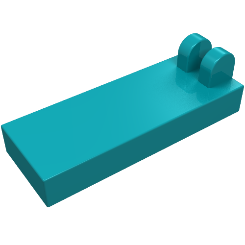 Hinge Tile 1 × 2 1/2 with 2 Fingers on Top Dunkeltürkis
