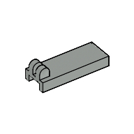 Hinge Tile 1 × 2 1/2 with 2 Fingers on Top Hellgrau