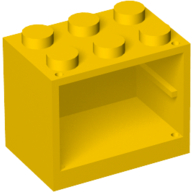 Cupboard 2 × 3 × 2 with Solid Studs Gelb