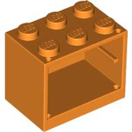 Cupboard 2 × 3 × 2 with Solid Studs Orange