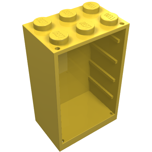 Cupboard 2 × 3 × 4 in Gelb