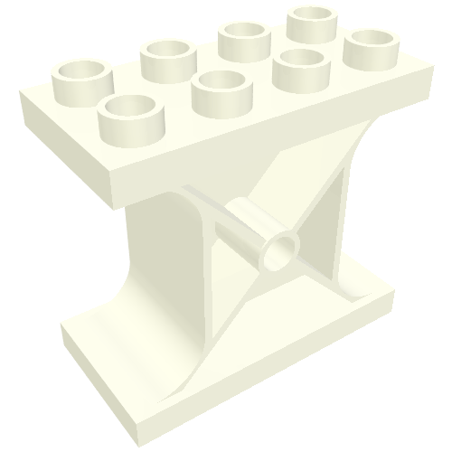 Duplo Support Brick 2 × 4 × 3 White