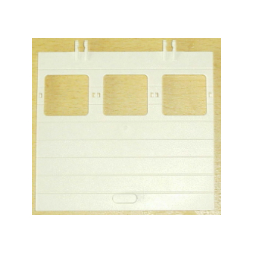 Garage Door 1 × 12 × 9 with Three Windows, Locking Dual 2 Finger Hinges White