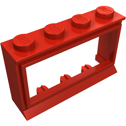 Window 1 × 4 × 2 Classic with Solid Studs, No Glass Rot