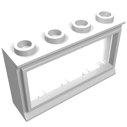 Window 1 × 4 × 2 Classic with Short Sill [Complete] White