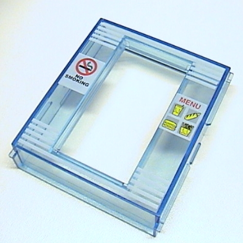 Door Frame 2 × 8 × 8 with Blinds and Menu Print Trans-Medium Blue