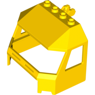 Windscreen 4 × 6 × 4 Cab with Hinge and 1 × 4 Bottom Cutout Gelb