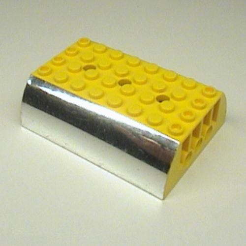 Brick Curved 8 × 6 × 2 Double with Chrome Silver Sides Print Yellow