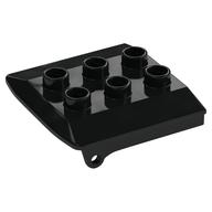 Duplo Backhoe / Train Cabin Roof Black