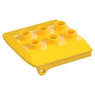 Duplo Backhoe / Train Cabin Roof Yellow