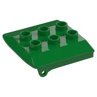 Duplo Backhoe / Train Cabin Roof Green